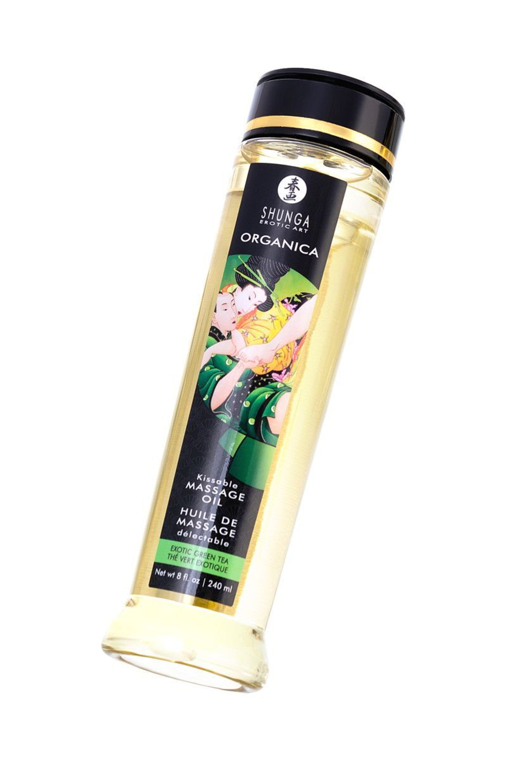 Массажное масло Organica с ароматом зеленого чая - 240 мл.