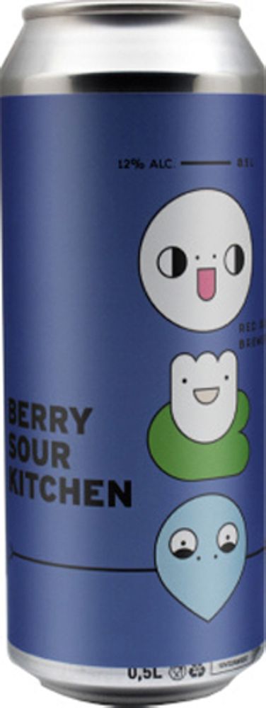 Пиво Рэд Баттон Берри Саур Китчен Блэк Каррент Минт / Red Button Berry Sour Kitchen Black Currant, Mint 0.45 - банка