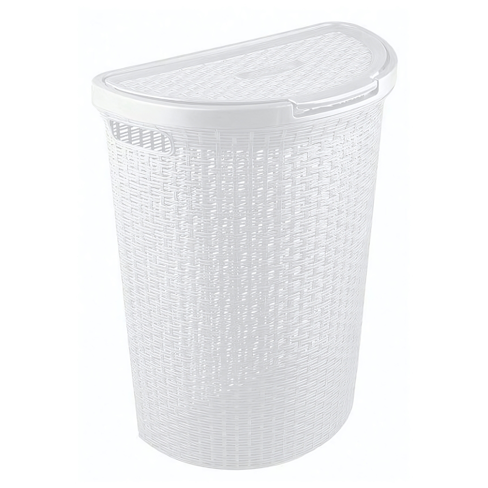 Корзина для белья "eco style" 45л 460х265х610 мм (белый)