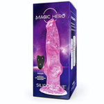 Розовый фантазийный вибратор с 7 режимами возвратно-поступательных движений - 23,5 см. (Цвет: розовый)