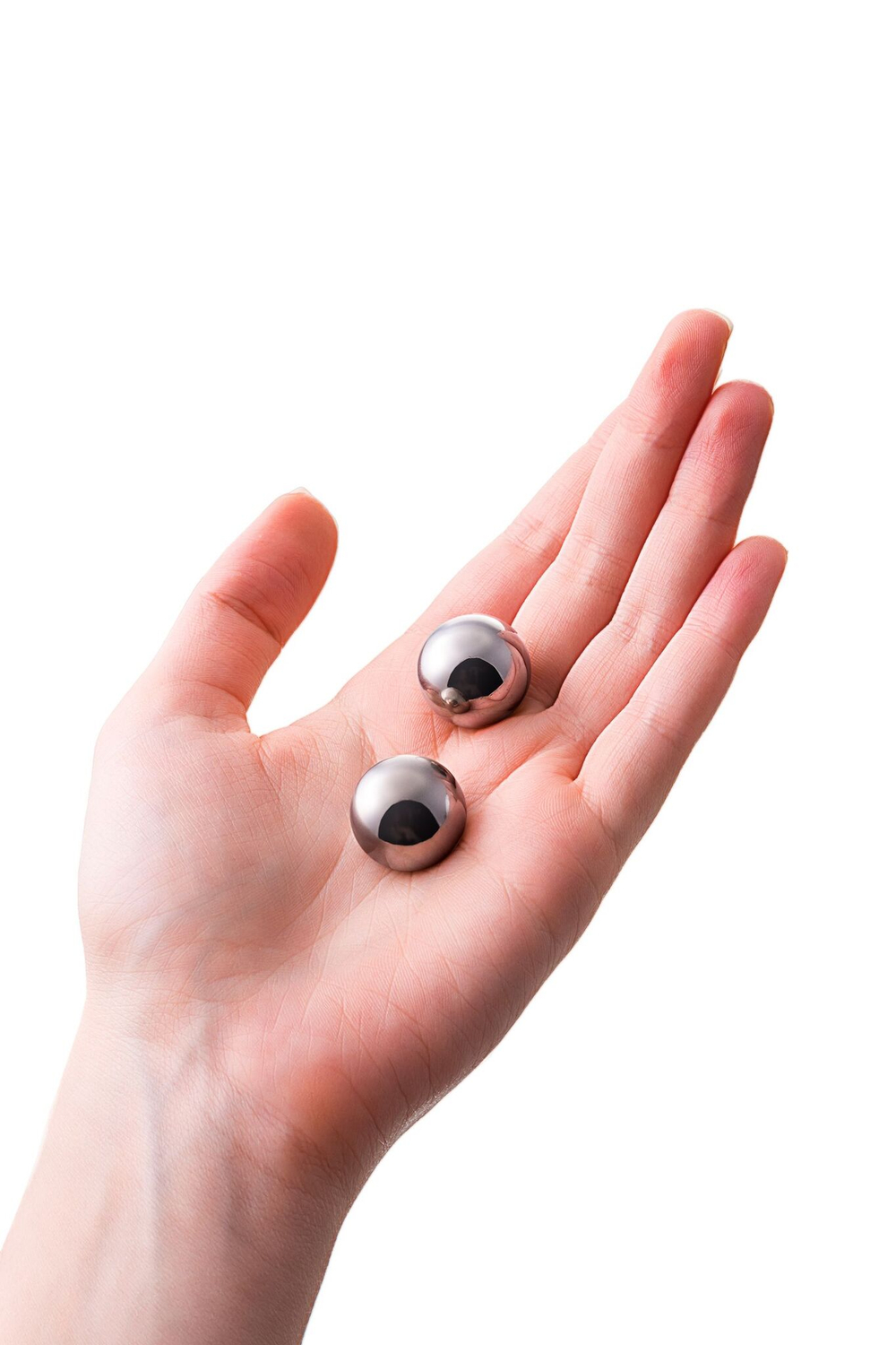 Металлические вагинальные шарики для тренировки интимных мышц (Цвет: серебристый)