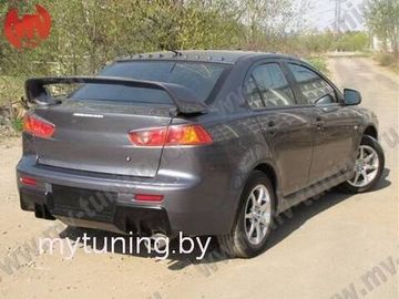 Накладка на задний бампер var.2 в стиле Evo для Mitsubishi Lancer 10
