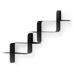 Набор металлических настенных полок Montage, 2 шт., черные