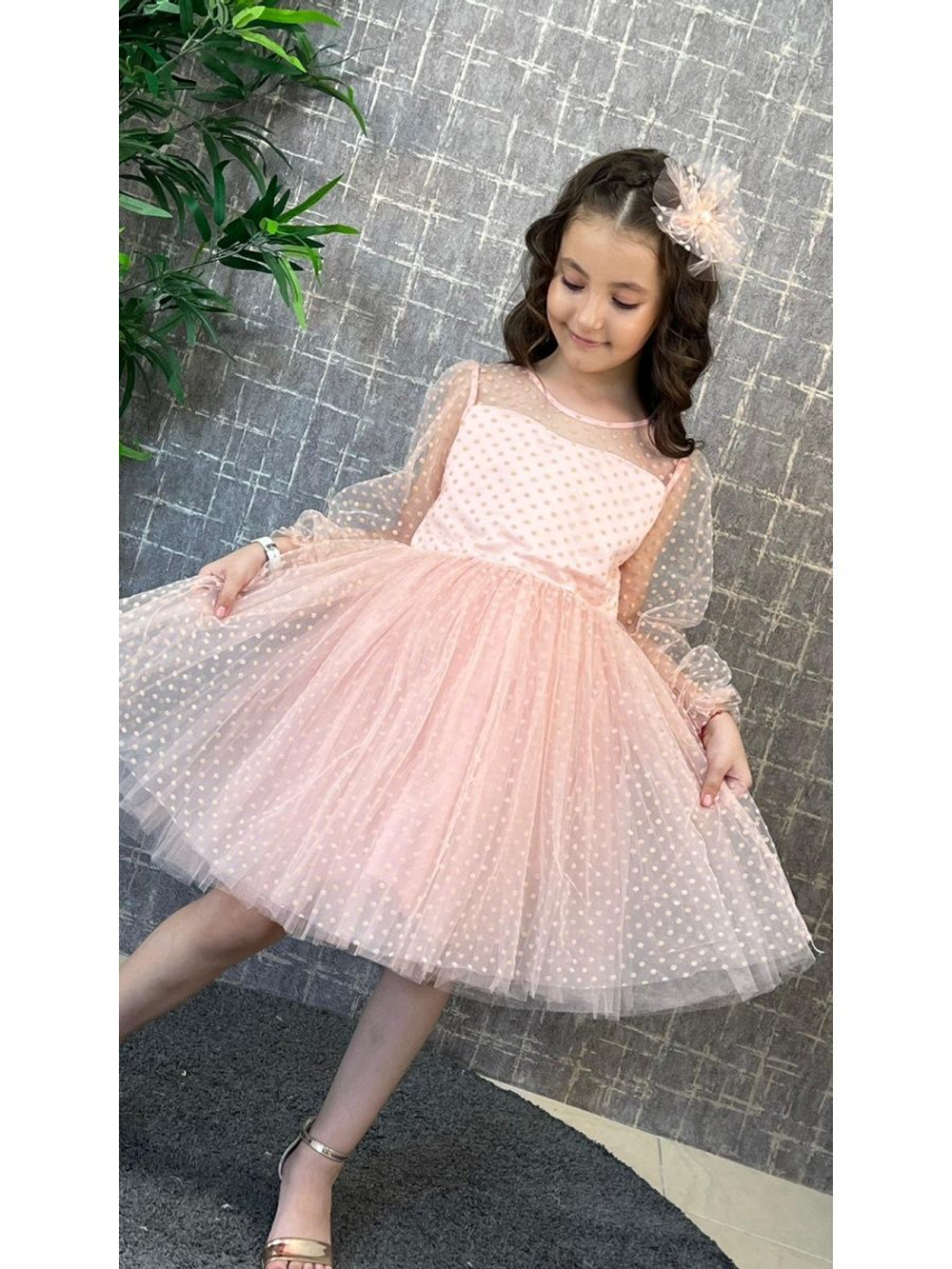 Пышное платье Уэнсдэй Аддамс (Wednesday Addams) в горох