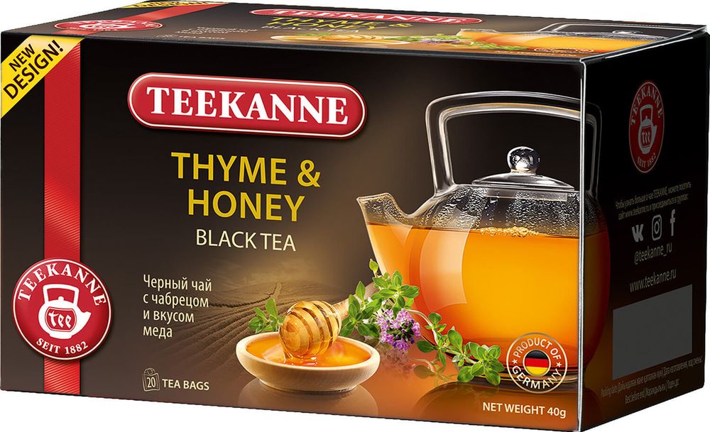 Чай черный Teekanne Thyme Honey в пакетиках 20х2г