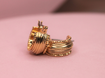 Швензы кольца широкие позолота 14х7 мм