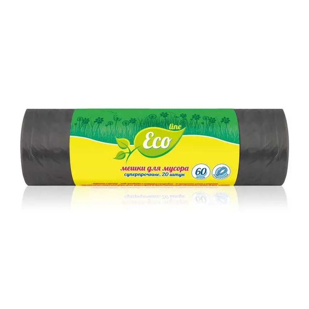 ECO LINE мешки д/мусора суперпрочные 60л 20шт