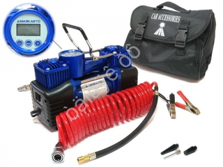 Компрессор МаякАвто АС 630ма 2х поршневой (авостоп, электронный манометр)