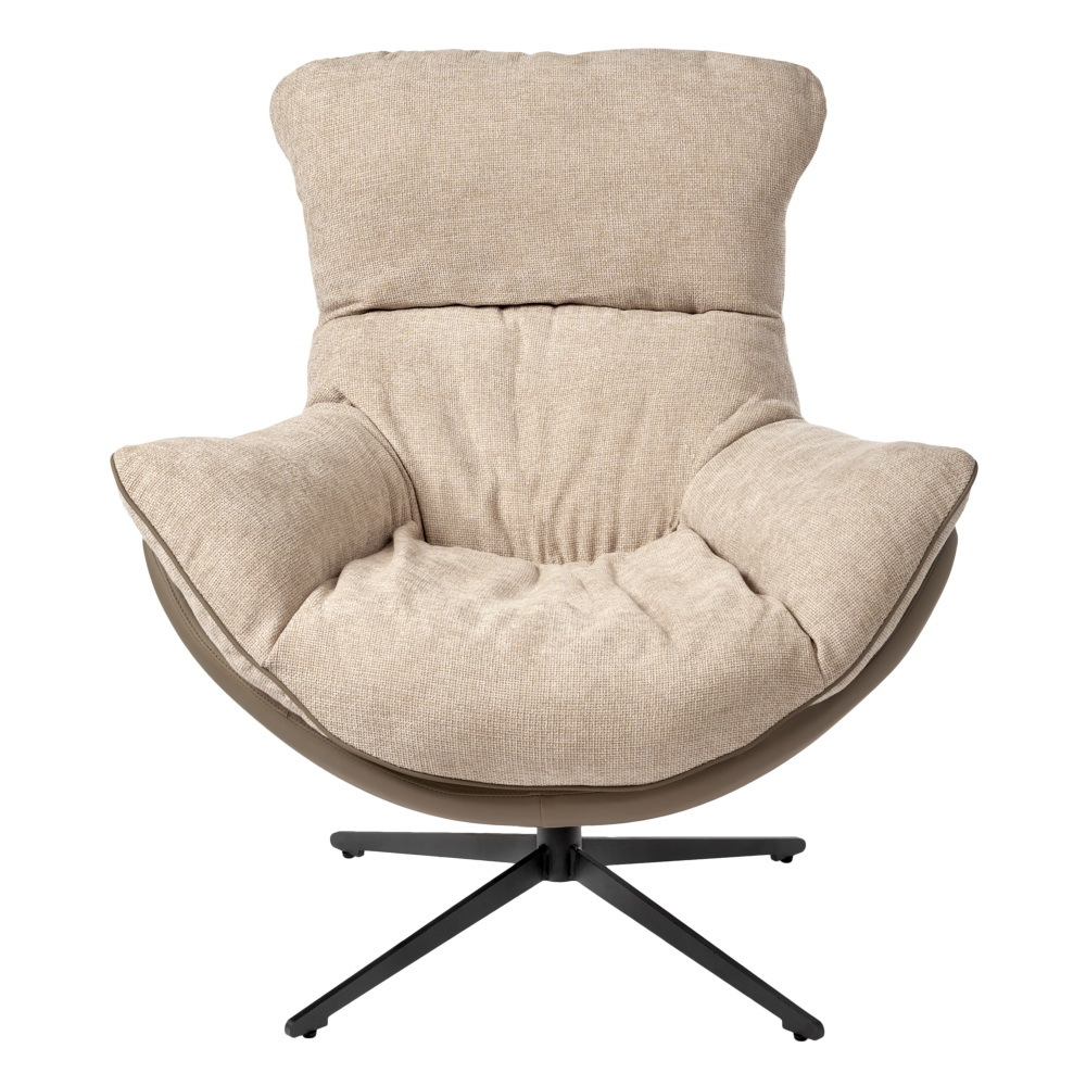 Кресло HUG латте, экокожа, шенилл