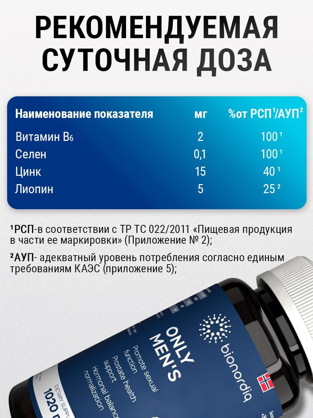 Комплекс витаминов для мужчин Only Men's