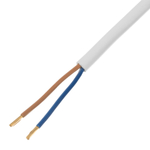 Шнур сетевой Energy Series, ПВС, 3 м, 2 x 1 мм, с неразборной вилкой, белый, Denzel