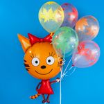 Шар (34"/86 см) Фигура, Три Кота, Карамелька, в упаковке 1 шт.