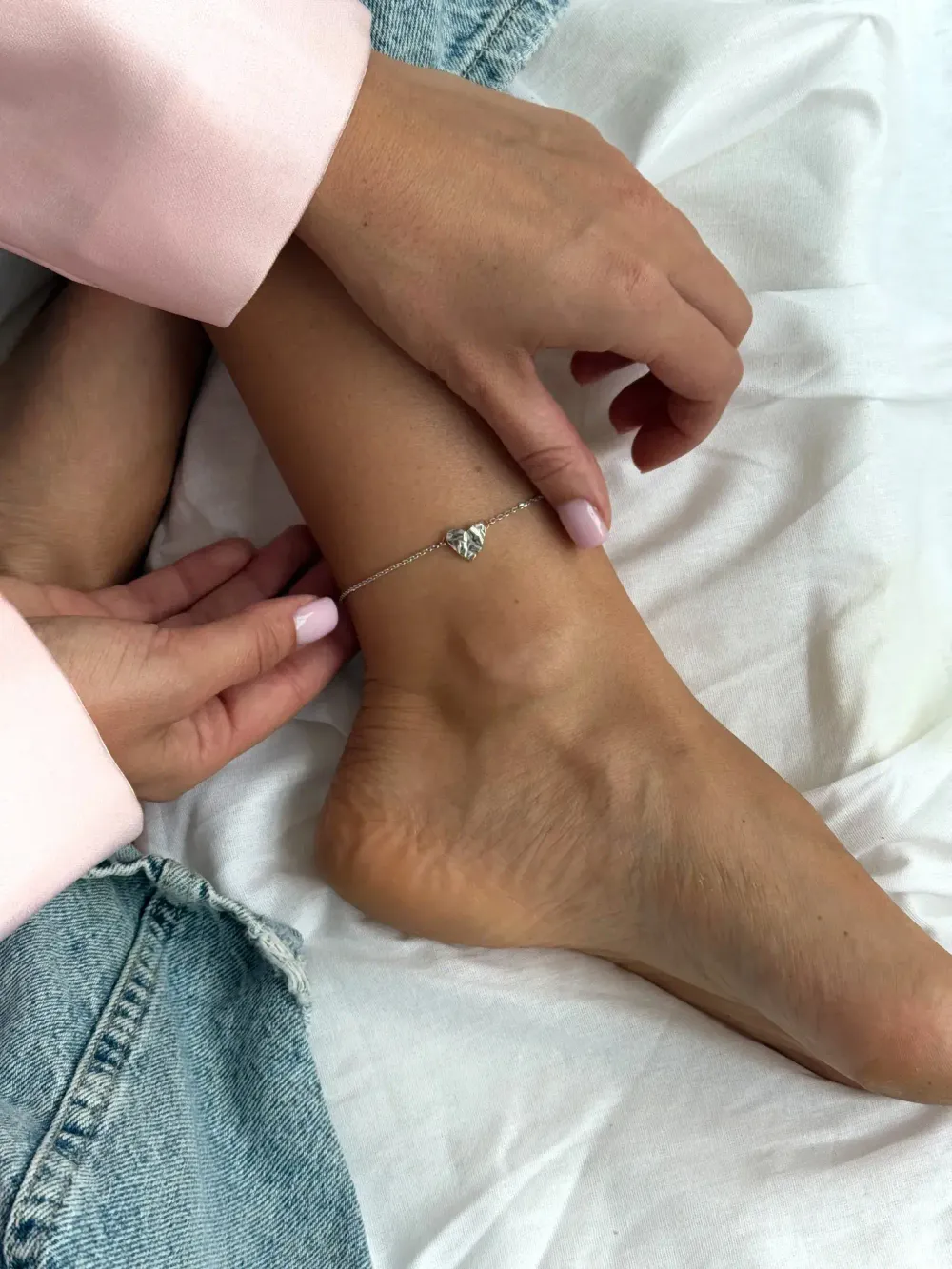 Браслет на ногу (анклет) с сердцем Folio