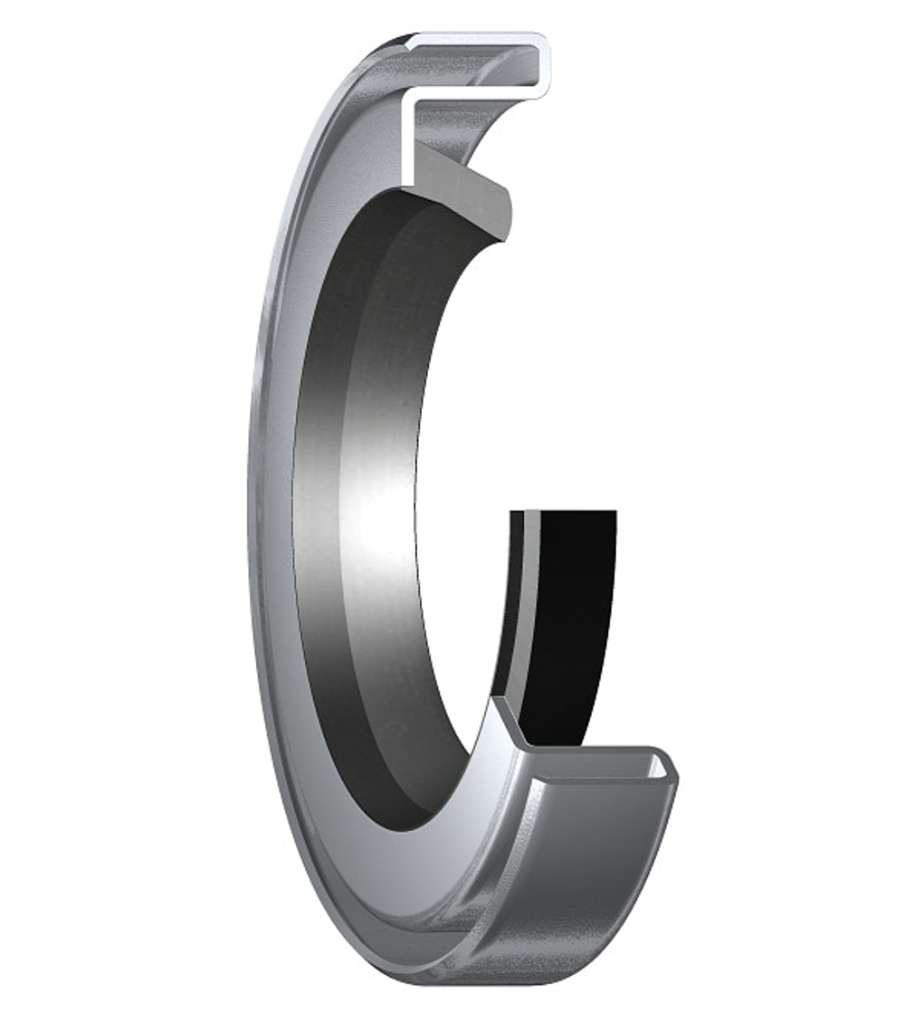 Манжетное уплотнение с металлическим корпусом и однокромочным уплотнением, для пластичной смазки 25007