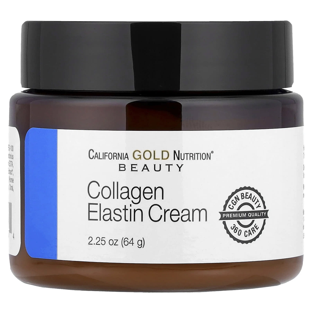 California Gold Nutrition, Крем с коллагеном и эластином, 64 г (2,25 унции)