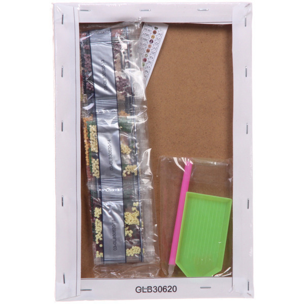 Алмазная мозаика на подрамнике с полным заполнением «МИР ЯРКИХ КРАСОК», аниме девушка и совёнок, 20*30см