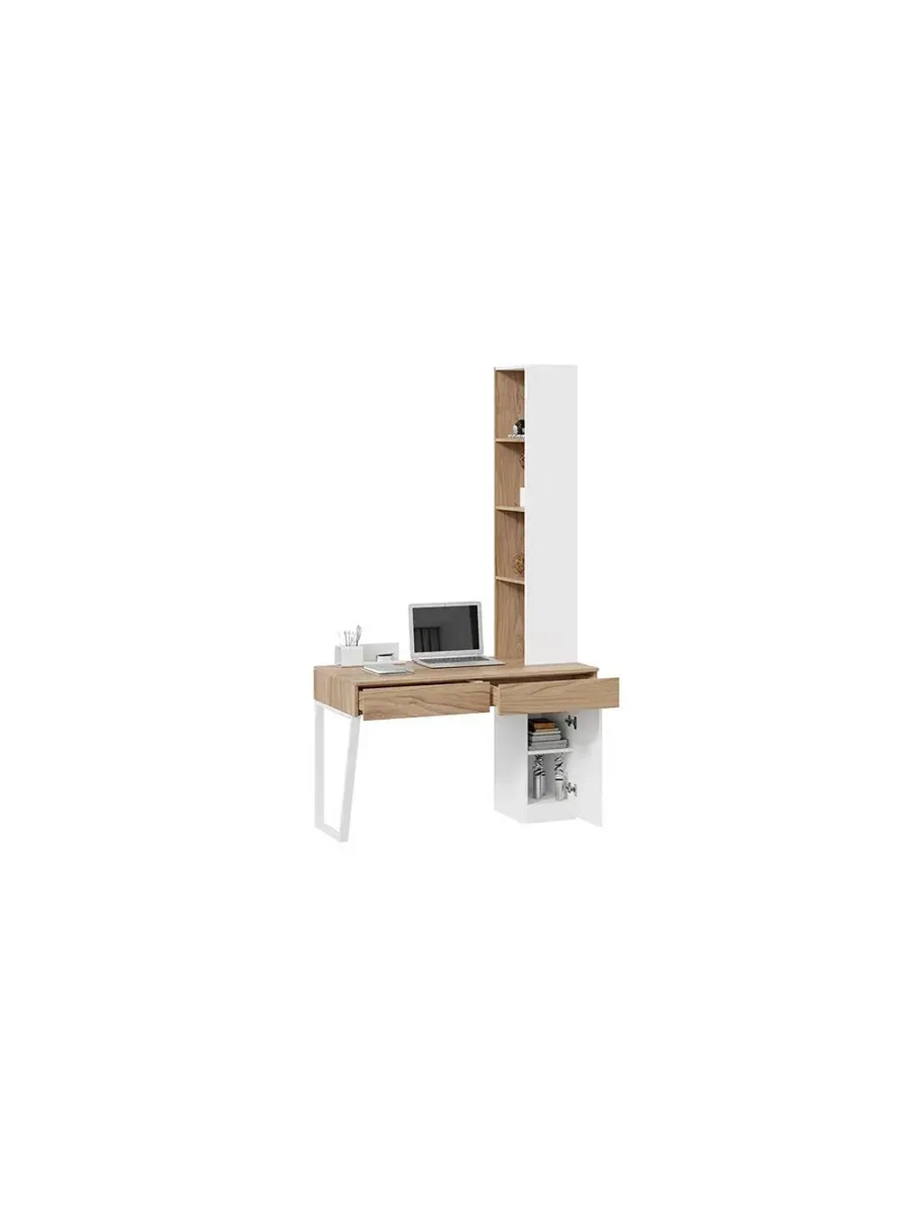 Стол письменный угловой Белый 58,2х120х217,1