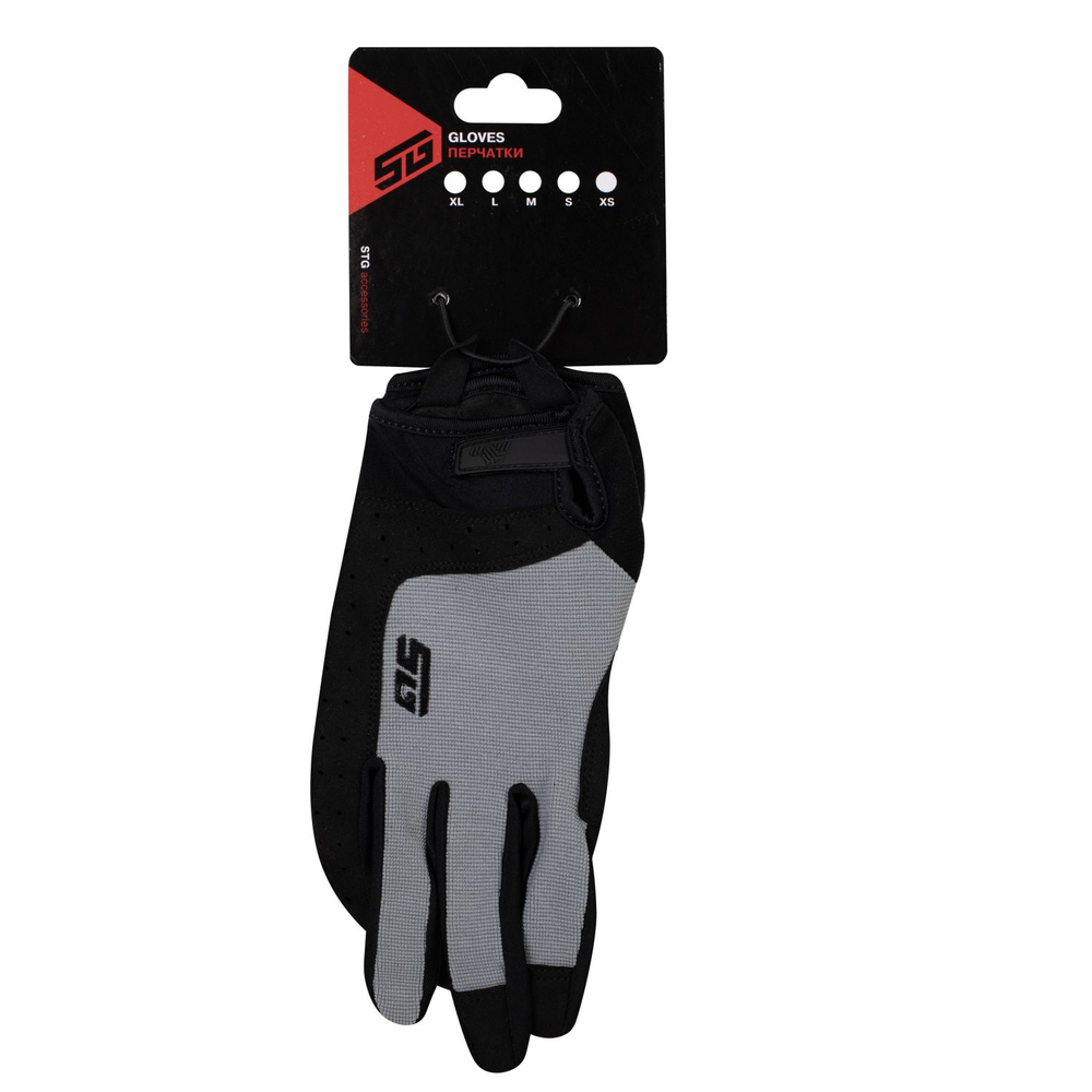 Перчатки полноразмерные STG Fit Skin, размер M, серый с черным