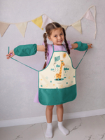 Фартук для творчества на завязках. Жираф