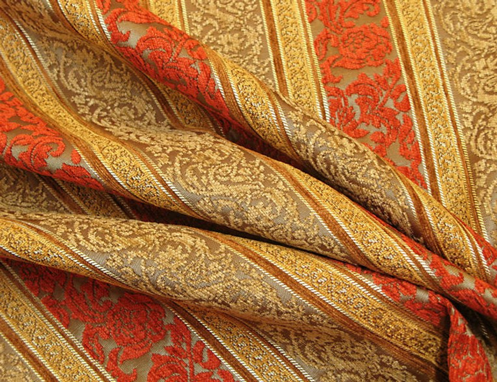 Шенилл Бланк полоса терракот