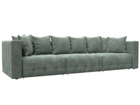 Диван прямой Лига-052 НПБ Лонг, BRUT 08 ВЕЛЮР зеленый