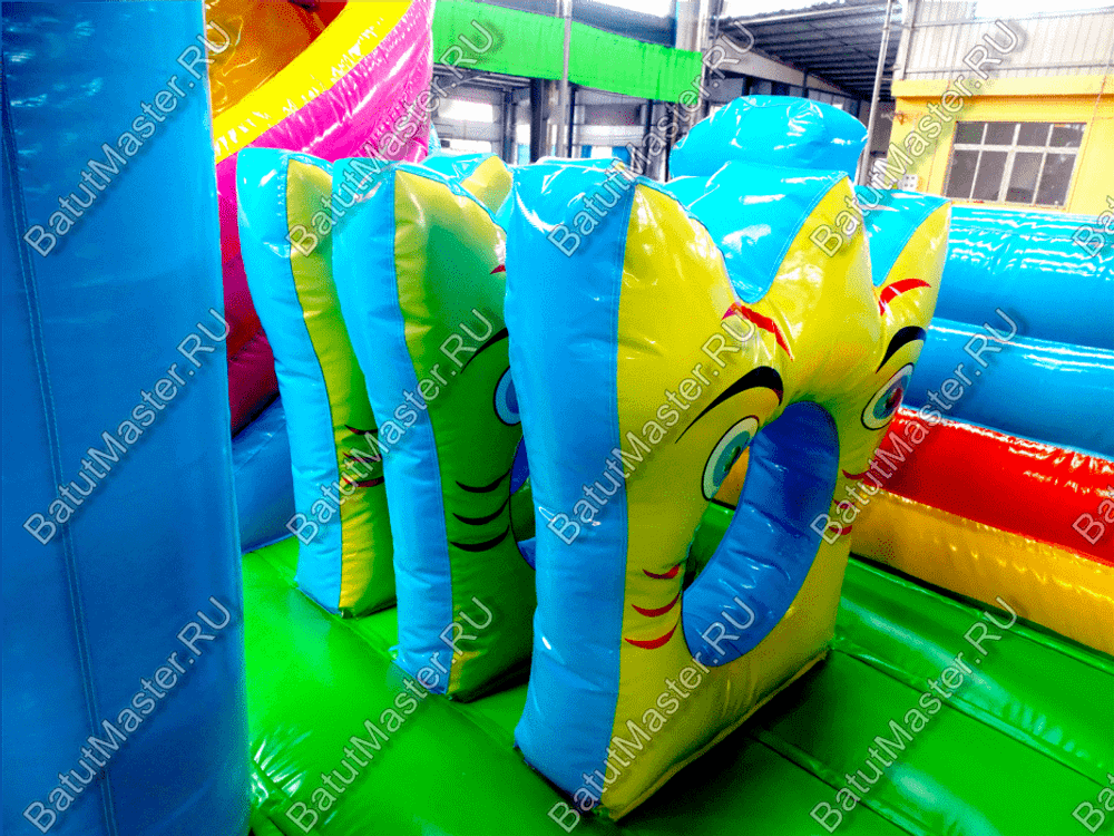 Коммерческий батут "Космические зверята" 14*7*6 м