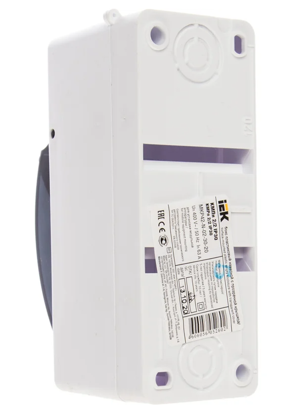 KREPTA 3 Корпус пластиковый КМПн 2/2 IP30 белый IEK