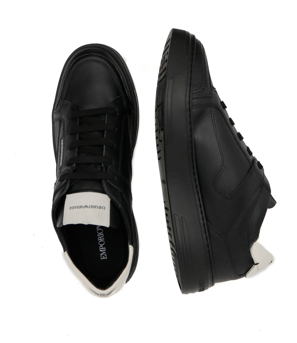 Кожаные кроссовки Emporio Armani - черный(X4X568 XN162)