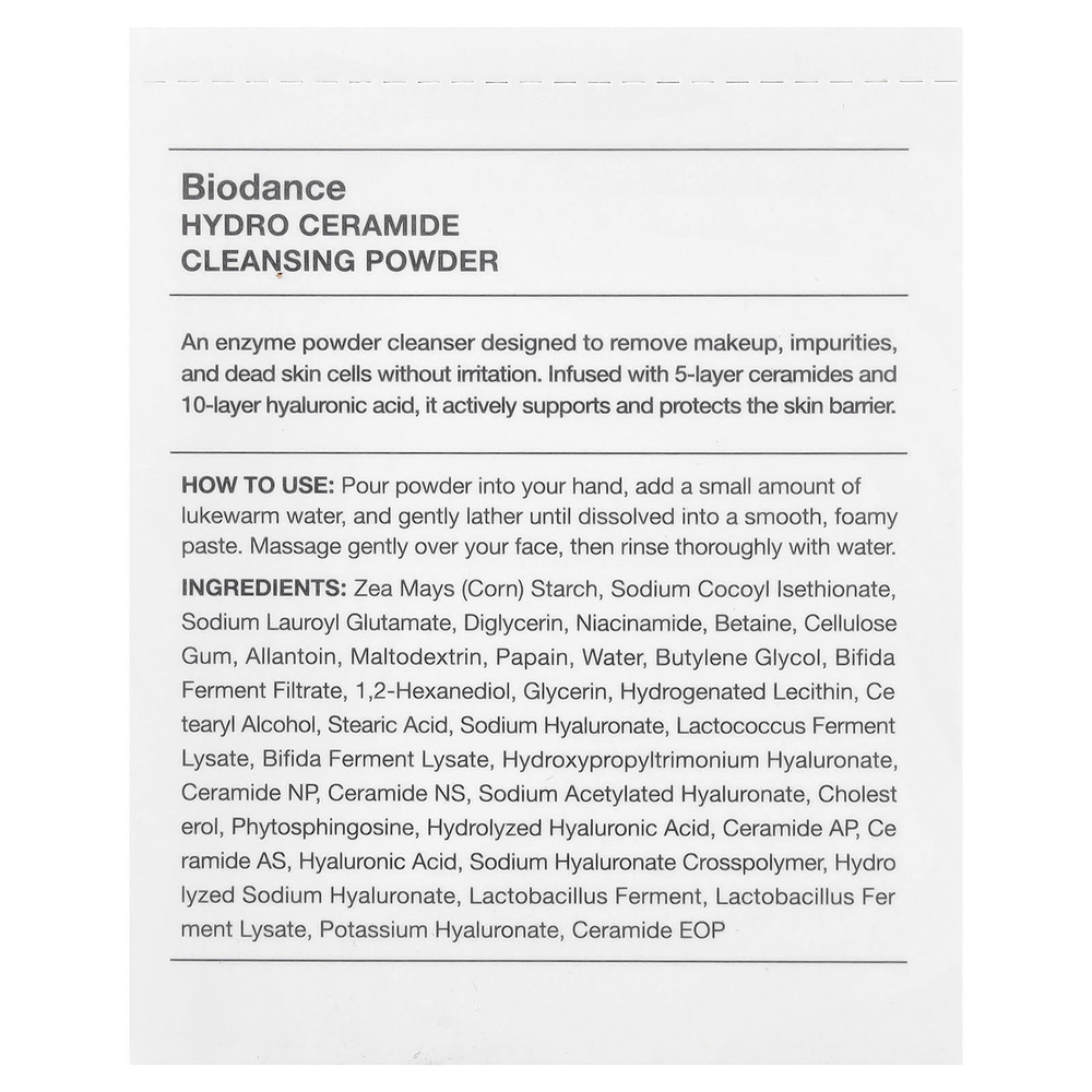 Biodance, очищающая пудра с керамидами, 30 пакетиков по 1 г (0,03 унции)