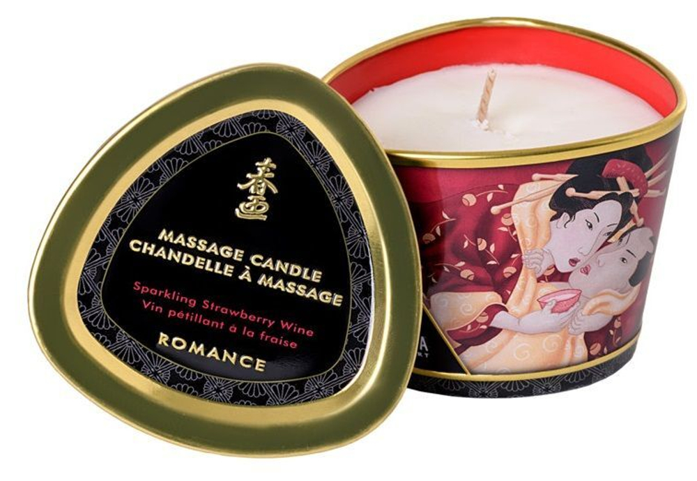 Массажная свеча Shunga Sparkling Strawberry Wine, 170 мл
