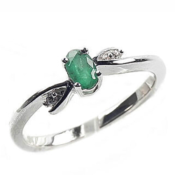 Кольцо "Туам" изумруд, циркон