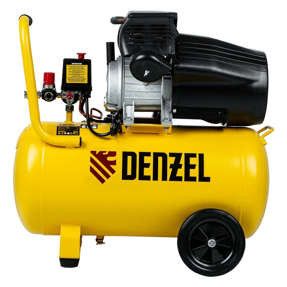 Компрессор воздушный DCV2200/50, прямой привод, 2.2 кВт, 50 литров, 380 л/мин Denzel