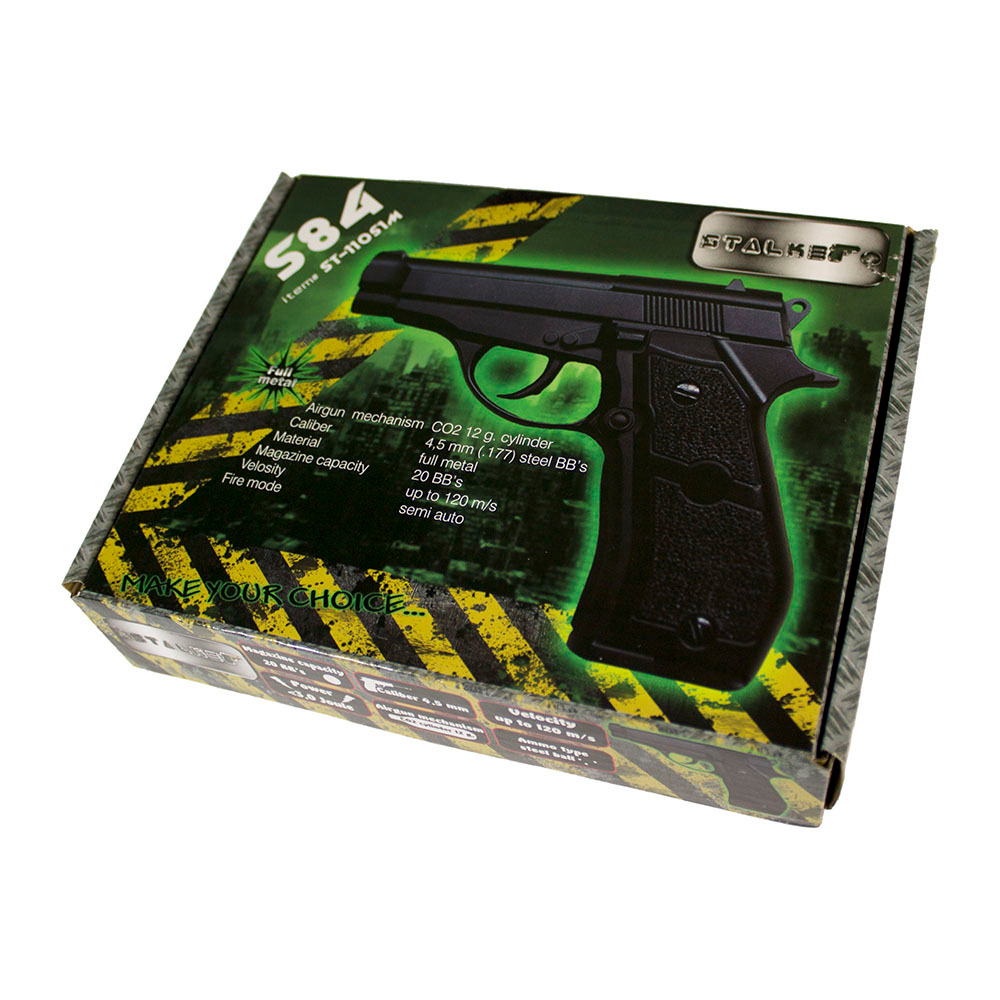 Пистолет пневматический Stalker S84 (Beretta 84) 4,5 мм