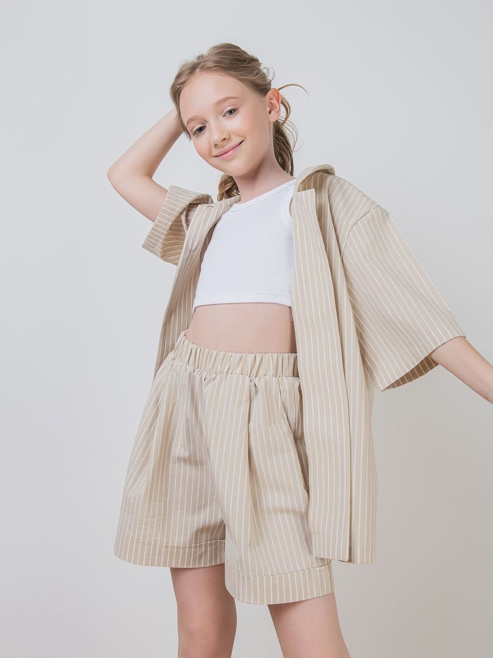 Шорты хлопковые "ПЕСОК" подростковые