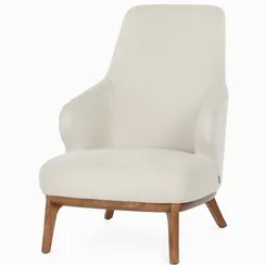 Кресло Malva с высокой спинкой, бежево-серое