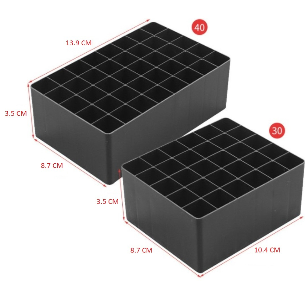 Набор подставок для 80 маркеров для скетчинга(фломастеров) / подставка (органайзер) для маркеров для скетчинга и рисования / Для хранения маркеров / Подставка под скетч маркеры / Rainbow_Laboratory, 2 шт. по (40 отверстий, 138х87х35 мм), в сборе, черный