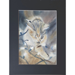 Картина авторская акварельная в паспарту 30х40 см на стену для интерьера "Шалунишка"