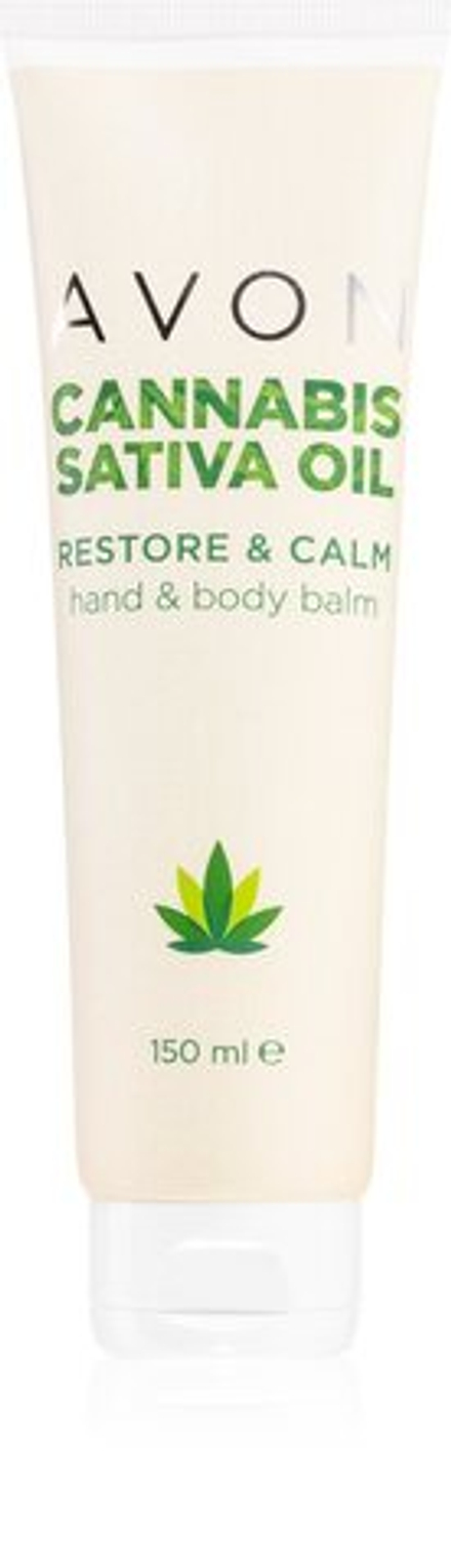 Avon Cannabis Sativa Oil Restore & Calm - крем для рук и тела с конопляным маслом /   150  ml  / GTIN 5059018074225