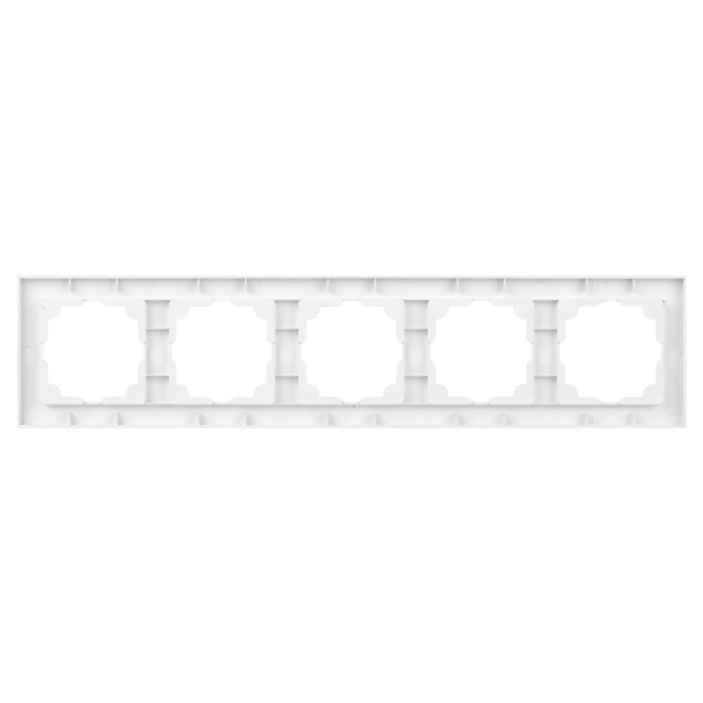 Рамка для розеток и выключателей Intro Accent 6-505-01 на 5 постов, СУ, белый