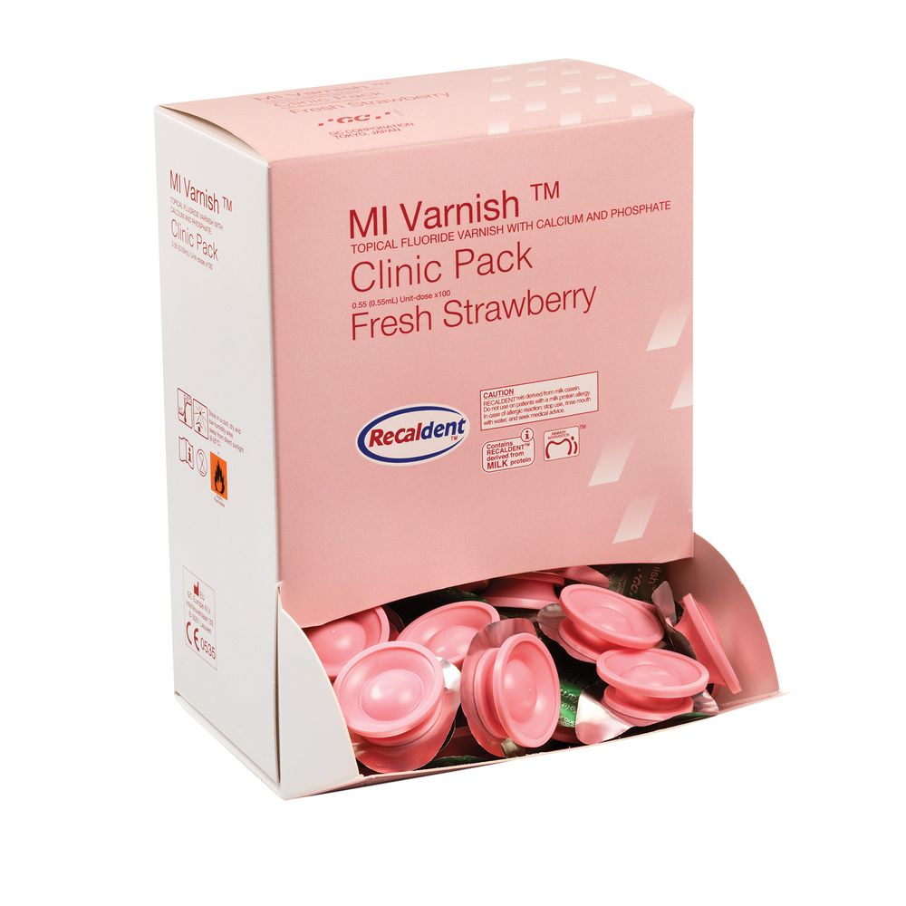 MI Varnish Strawberry (0,55гр.) МИ Варниш Клубника, фторирующий лак для снижения чувствительности