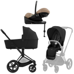 Коляска Cybex Priam IV Matt Black complete Cloud G Almond Beige Plus Base G 4 в 1 Sepia Black
