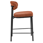 Стул полубарный Lucas 2 терракотовый шенилл с чёрными ножками