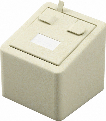 Подставка для серег/кубик наклонный/выним.вкладыш/2 язычка/прорезь/окошко/петелька/Н-50 мм.