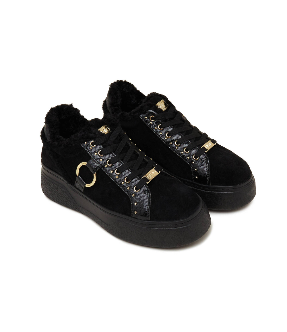 Кожаные кроссовки 11 Liu Jo - черный(BF3179 PX442)