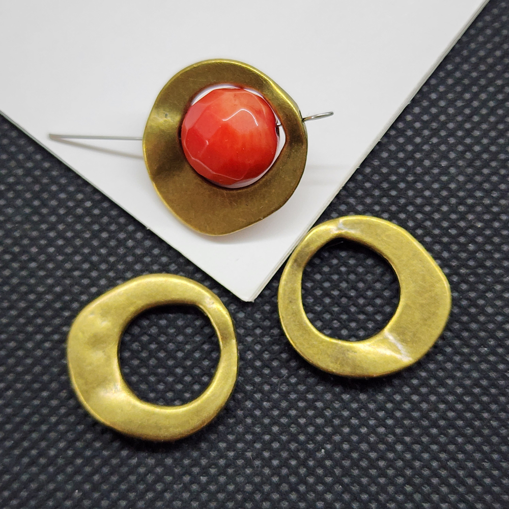 Рамка для бусины, античная бронза, подходит бусина до 11.5мм, штучно