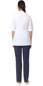 Костюм "БАРБАРА" женский: блуза, брюки, белый с т-синим