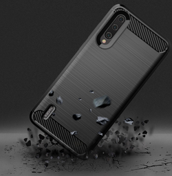 Чехол для Xiaomi Mi A3 (CC9E) цвет Black (черный), серия Carbon от Caseport