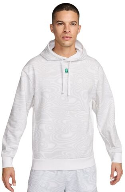 Куртка теннисная Nike Court Heritage Dri-Fit Fleece Tennis Hoodie - white/white - White