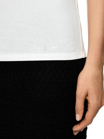 Marc Cain Футболка с шелковой отделкой горловины