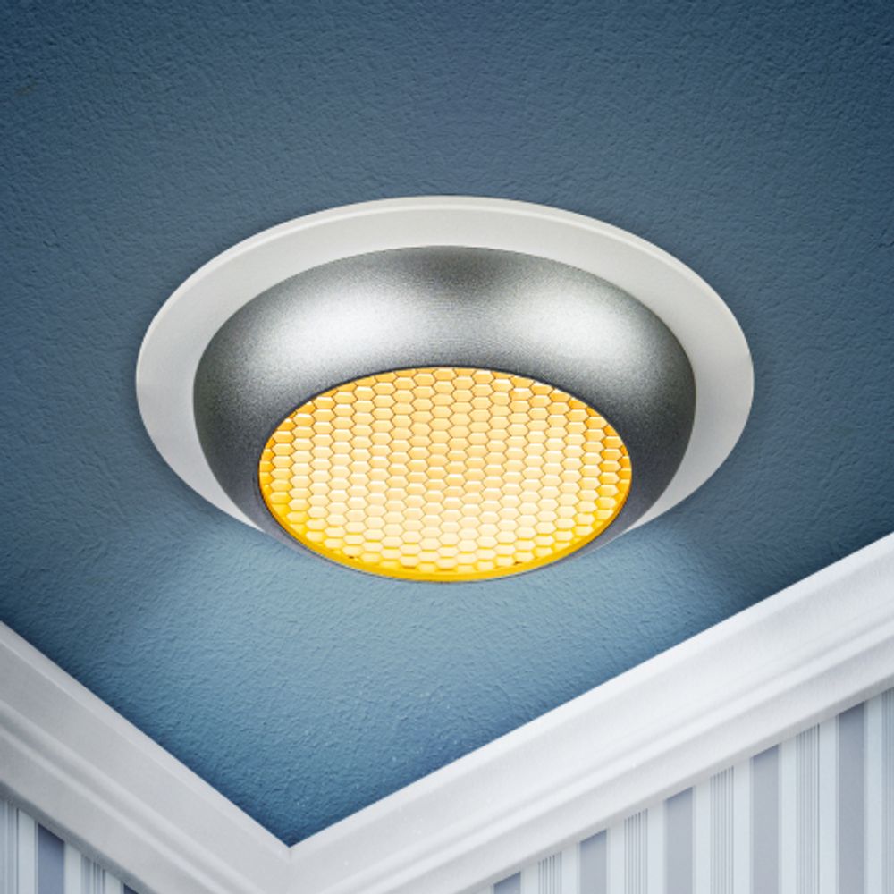 Светильник встраиваемый ЭРА KL111 WH/SL под лампу GX53 белый/серебро матовый | Встраиваемые светильники Для ламп GX53